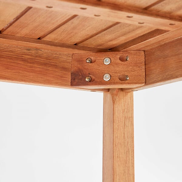 OVIALA - Table bistrot carrée en bois d'eucalyptus - Sete - large