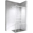 SANIVERRE - INEA Paroi douche Italienne blanche 80 x 200 cm style atelier, verre sérigraphié 8mm - vignette