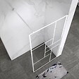 SANIVERRE - INEA Paroi douche Italienne blanche 80 x 200 cm style atelier, verre sérigraphié 8mm - vignette