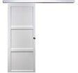 GD MENUISERIES - Porte Coulissante Korya Blanc 3 panneaux H204 x L83 cm, Rail Alu, Coquilles - vignette