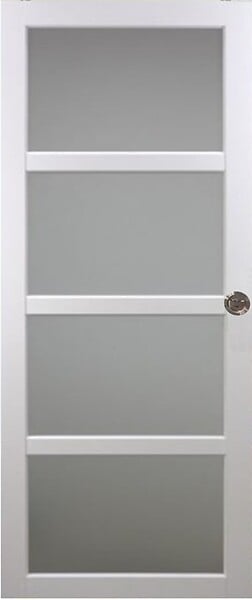 GD MENUISERIES - Porte Coulissante Tana blanc Vitrée H204 x L63 cm, Galandage, kit finition - large