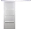 GD MENUISERIES - Porte Coulissante Tamera blanc 4 panneaux H204 x L73 cm, Rail Alu - vignette