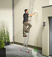 HAILO - Echelle simple 15 échelons 4,2m/5,15m en alu professionnelle Hailo ProfiStep Uno - vignette
