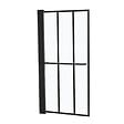 KINDFORD - Paroi de baignoire relevable - Noir mat - 71x140cm - vignette