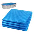 VOUNOT - Bache a bulle piscine 120 microns rectangulaire decoupable 600x400cm bleu - vignette