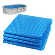 VOUNOT - Bache a bulle piscine 120 microns rectangulaire decoupable 450x220cm bleu - vignette