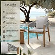 TECTAKE - Chaise de jardin MANACOR au design corde grège - vignette