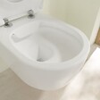 VILLEROY ET BOCH - Pack WC sans bride  Avento + Bâti support + abattant frein de chute + plaque noir mat  + Tabouret blanc - vignette