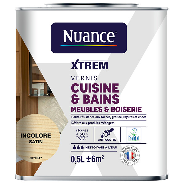 NUANCE - Vernis cuisine et bains incolore satin 0,5 L - large