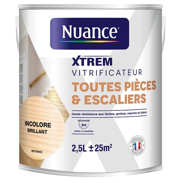 NUANCE - Vitrificateur résistance extrême incolore brillant - 2,5 L - large