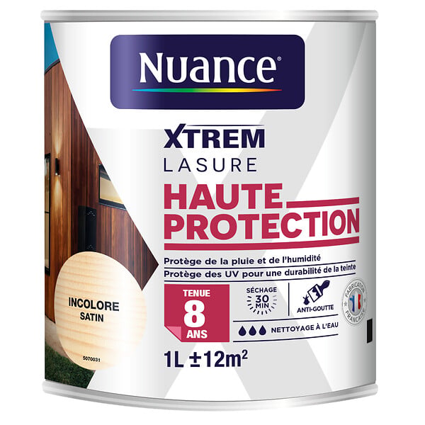 NUANCE - Lasure haute protection 8 ans incolore 1 L - large