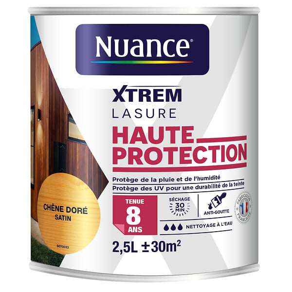 NUANCE - Lasure haute protection 8 ans chêne doré 2,5 L - large