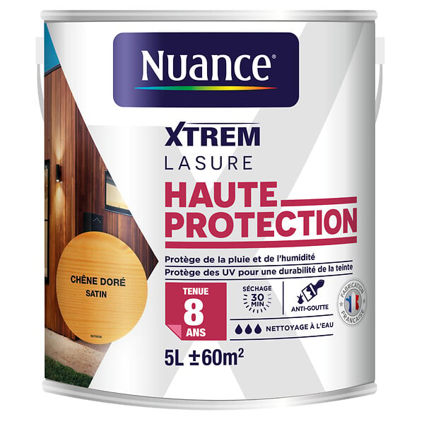 NUANCE - Lasure haute protection 8 ans chêne doré 5 L - large