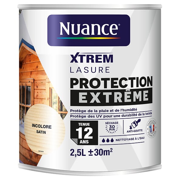 NUANCE - Lasure protection extrême 12 ans incolore 2,5 L - large