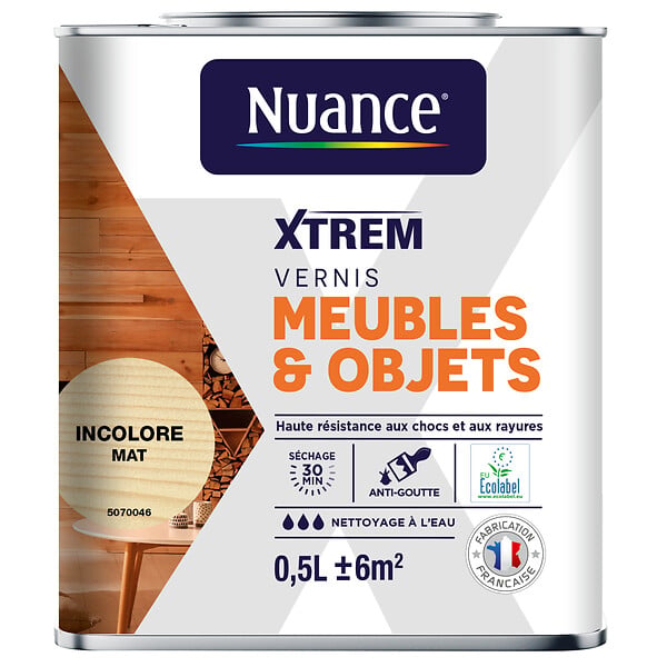 NUANCE - Vernis meubles et objets incolore mat 0,25 L - large