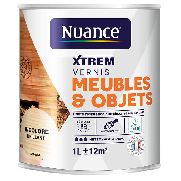 NUANCE - Vernis meubles et objets incolore brillant 1 L - large