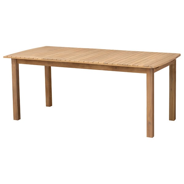 HAPPY GARDEN - Salon de jardin extensible 180/240cm PADAR en acacia 8 places - coussins gris - large