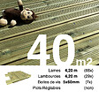 TERRASSEENBOIS - Kit terrasse Pin autoclave Vert pour 40 m², Lames 4,2 m, lambourdes 4,2 m et visserie Inox. - vignette