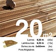 TERRASSEENBOIS - Kit terrasse Pin autoclave Marron pour 20 m², Lames 4,2 m, lambourdes 4,2 m et visserie Inox. - vignette