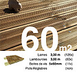 TERRASSEENBOIS - Kit terrasse Pin autoclave Marron pour 60 m², Lames 3,3 m, lambourdes 3 m et visserie Inox. - vignette