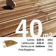 TERRASSEENBOIS - Kit terrasse Pin autoclave Marron pour 40 m², Lames 3,3 m, lambourdes 3 m et visserie Inox. - vignette