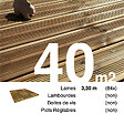 TERRASSEENBOIS - Planches de terrasse Pin autoclave Marron pour 40 m², Longueur 3,3 m. - vignette