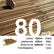 TERRASSEENBOIS - Kit terrasse Pin autoclave Marron pour 80 m², Lames 4,2 m, lambourdes 4,2 m et visserie Inox. - vignette