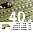 TERRASSEENBOIS - Kit complet terrasse Pin autoclave Vert pour 40 m², Lames 4,2 m, lambourdes 4,2 m, plots réglables et visserie Inox. - vignette