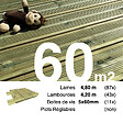 TERRASSEENBOIS - Kit terrasse Pin autoclave Vert pour 60 m², Lames 4,8 m, lambourdes 4,2 m et visserie Inox. - vignette