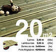 TERRASSEENBOIS - Kit complet terrasse Pin autoclave Vert pour 20 m², Lames 2,4 m, lambourdes 3 m, plots réglables et visserie Inox. - vignette