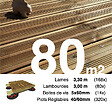 TERRASSEENBOIS - Kit complet terrasse Pin autoclave Marron pour 80 m², Lames 3,3 m, lambourdes 3 m, plots réglables et visserie Inox. - vignette
