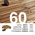 TERRASSEENBOIS - Kit complet terrasse Pin autoclave Marron pour 60 m², Lames 4,2 m, lambourdes 4,2 m, plots réglables et visserie Inox. - vignette