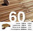 TERRASSEENBOIS - Kit complet terrasse Pin autoclave Marron pour 60 m², Lames 3,3 m, lambourdes 3 m, plots réglables et visserie Inox. - vignette