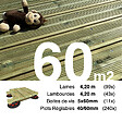 TERRASSEENBOIS - Kit complet terrasse Pin autoclave Vert pour 60 m², Lames 4,2 m, lambourdes 4,2 m, plots réglables et visserie Inox. - vignette