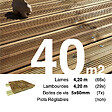 TERRASSEENBOIS - Kit terrasse Pin autoclave Marron pour 40 m², Lames 4,2 m, lambourdes 4,2 m et visserie Inox. - vignette
