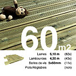 TERRASSEENBOIS - Kit terrasse Pin autoclave Vert pour 60 m², Lames 5,1 m, lambourdes 4,2 m et visserie Inox. - vignette