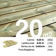 TERRASSEENBOIS - Kit terrasse Pin autoclave Vert pour 20 m², Lames 4,2 m, lambourdes 4,2 m et visserie Inox. - vignette