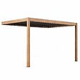 OVIALA - Pergola bioclimatique adossée et motorisée éclairée 3x4m et 2 stores - Thebes - vignette