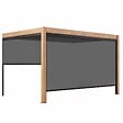 OVIALA - Pergola bioclimatique adossée motorisée et éclairée 3x4m et 2 stores - Thebes - vignette