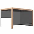 OVIALA - Pergola bioclimatique adossée et motorisée éclairée 3x4m et 3 stores - Thebes - vignette