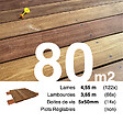 TERRASSEENBOIS - Kit terrasse bois exotique CUMARU pour 80 m², Lames 4,55 m, lambourdes 4,25 m et visserie Inox. - vignette