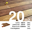 TERRASSEENBOIS - Kit terrasse bois exotique CUMARU pour 20 m², Lames 4 m, lambourdes 3,95 m et visserie Inox. - vignette