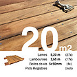 TERRASSEENBOIS - Kit terrasse bois exotique JATOBA pour 20 m², Lames 5,2 m, lambourdes 4,25 m et visserie Inox. - vignette