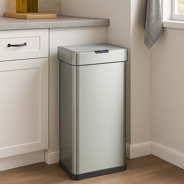 KITCHEN MOVE - Poubelle automatique inox DAYTONA argent 90L - large