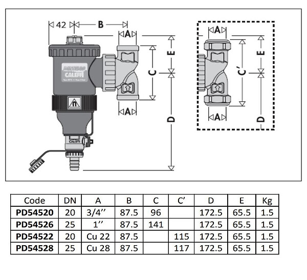 THERMADOR - Pot de décantation Dirtmag 3/4' orientable U545305 THERMADOR - PD54520 - large