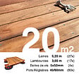 TERRASSEENBOIS - Kit complet terrasse bois exotique JATOBA pour 20 m², Lames 5,2 m, lambourdes 4,25 m, plots réglables et visserie Inox. - vignette