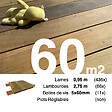 TERRASSEENBOIS - Kit terrasse bois exotique IPE pour 60 m², Lames 0,95 m, lambourdes 1,55 m et visserie Inox. - vignette
