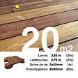 TERRASSEENBOIS - Kit complet terrasse bois exotique CUMARU pour 20 m², Lames 3,65 m, lambourdes 3,65 m, plots réglables et visserie Inox. - vignette