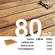TERRASSEENBOIS - Planches de terrasse bois exotique JATOBA pour 80 m², Longueur 1,85 m. - vignette