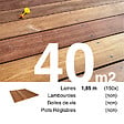TERRASSEENBOIS - Planches de terrasse bois exotique CUMARU pour 40 m², Longueur 1,85 m. - vignette